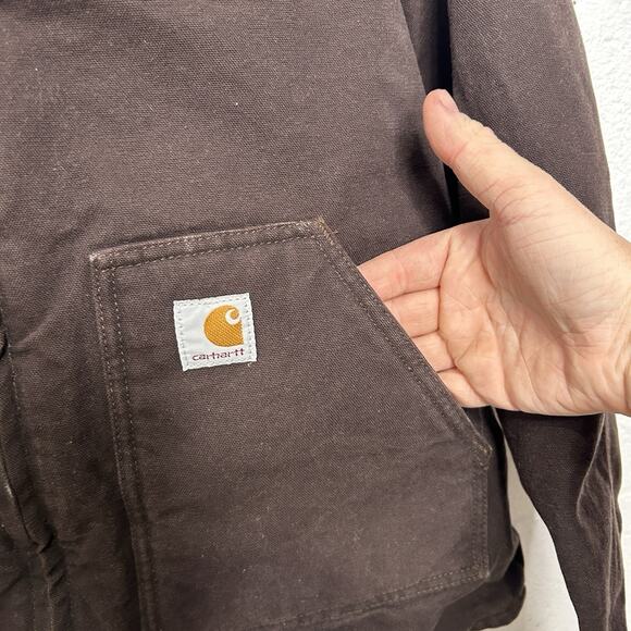 Vintage Carhartt Sherpa-Lined Jacket “Dark Brown” WJ022 DKB - Picture 4 of 10